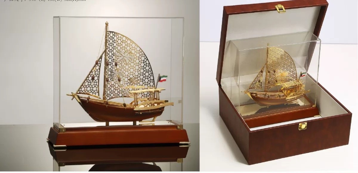 Qùa tặng thuyền mô hình thuận buồm xuôi gió  mạ vàng cao cấp _thumbnail_6