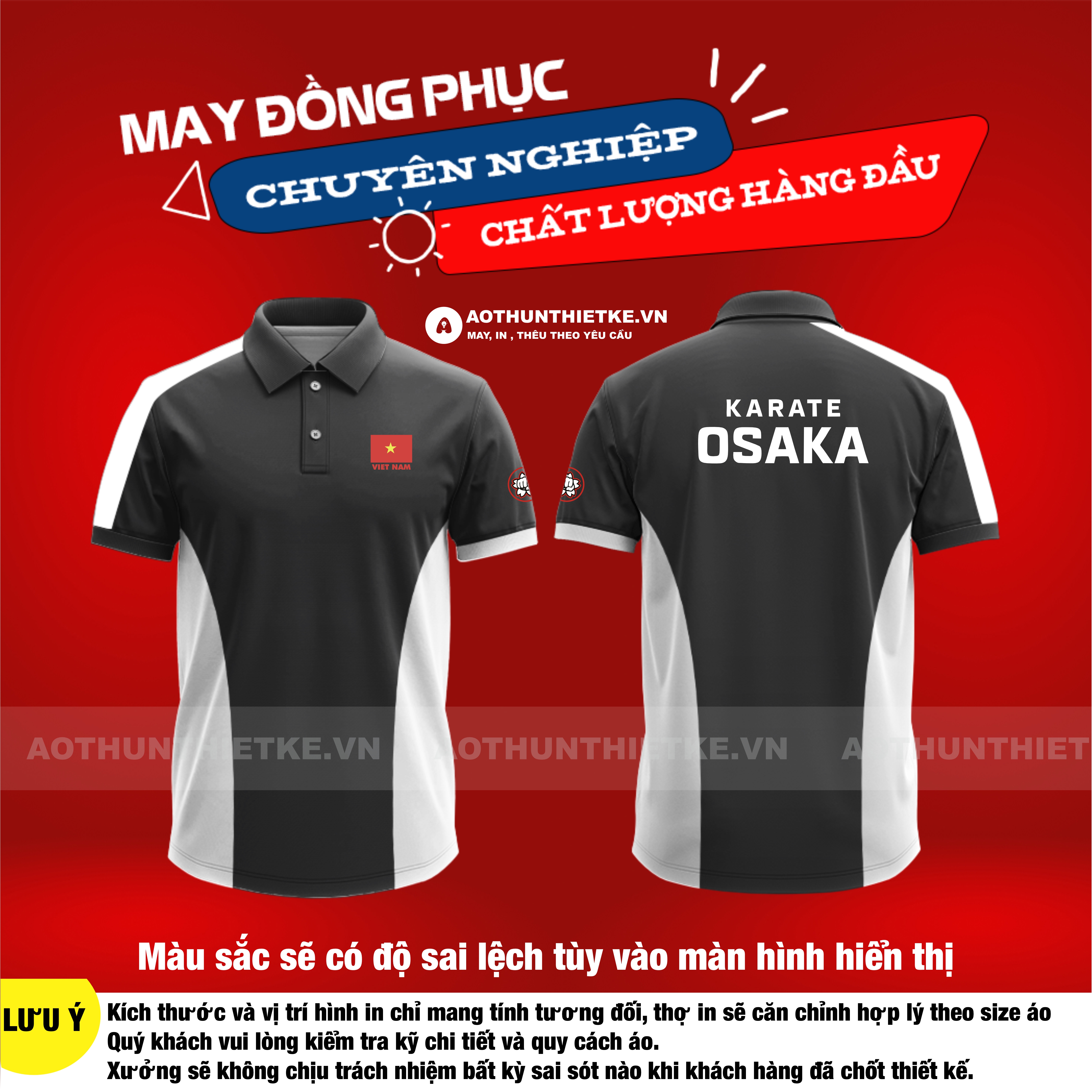 Áo Đồng Phục Câu Lạc Bộ Karate Osaka