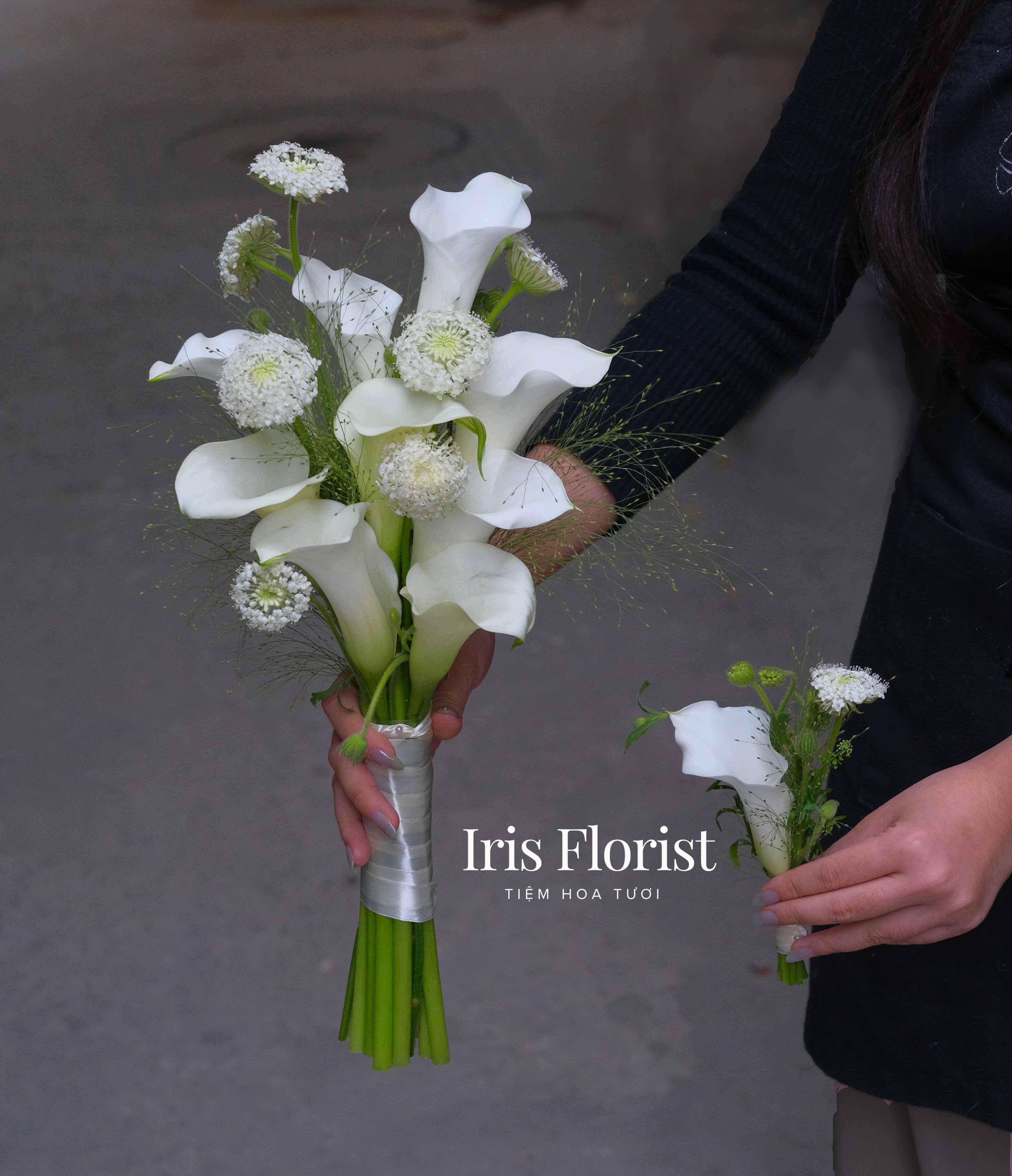 Bó hoa cưới Calla mix thùy châu