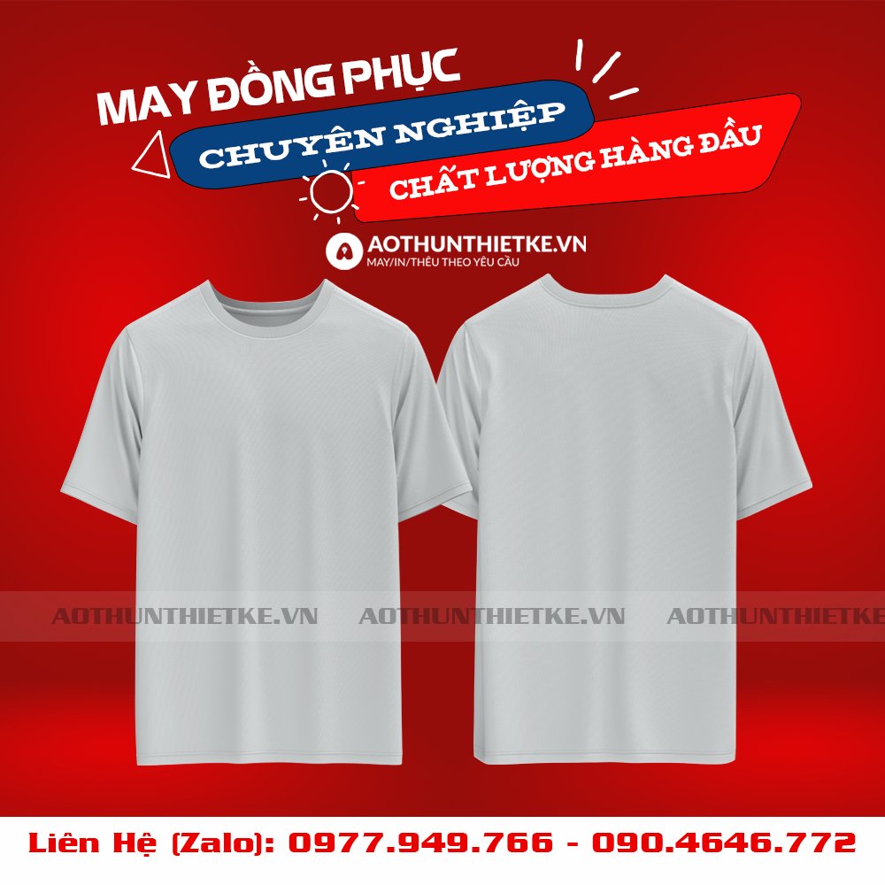 Áo Đồng Phục Cổ Tròn Trắng