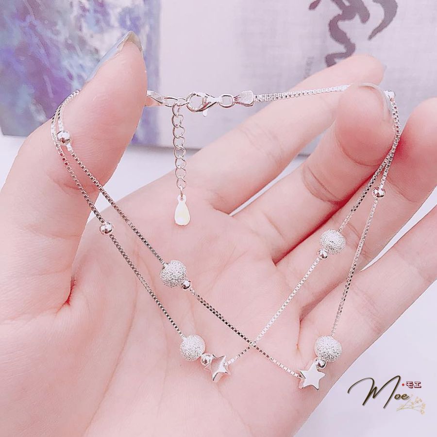 LC87 - Lắc chân bi bạc bong bóng ngôi sao_thumbnail_0