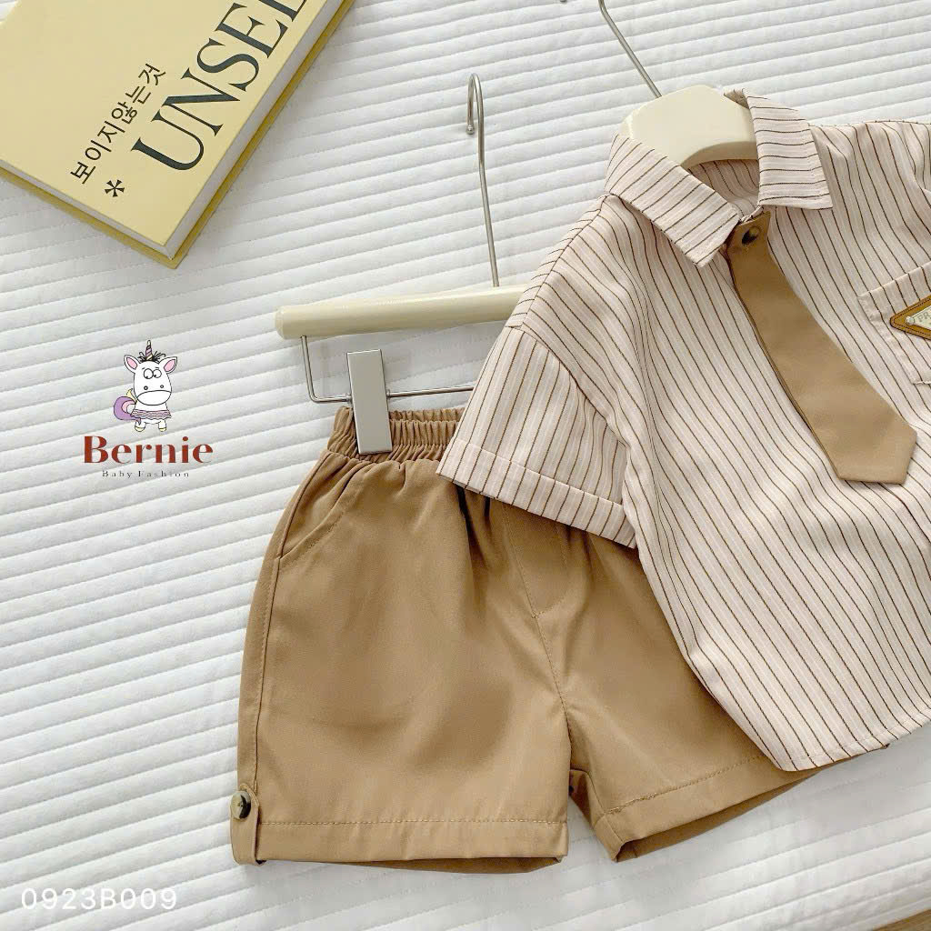 S25 SET BỘ NÂU CAVAT BÉ TRAI