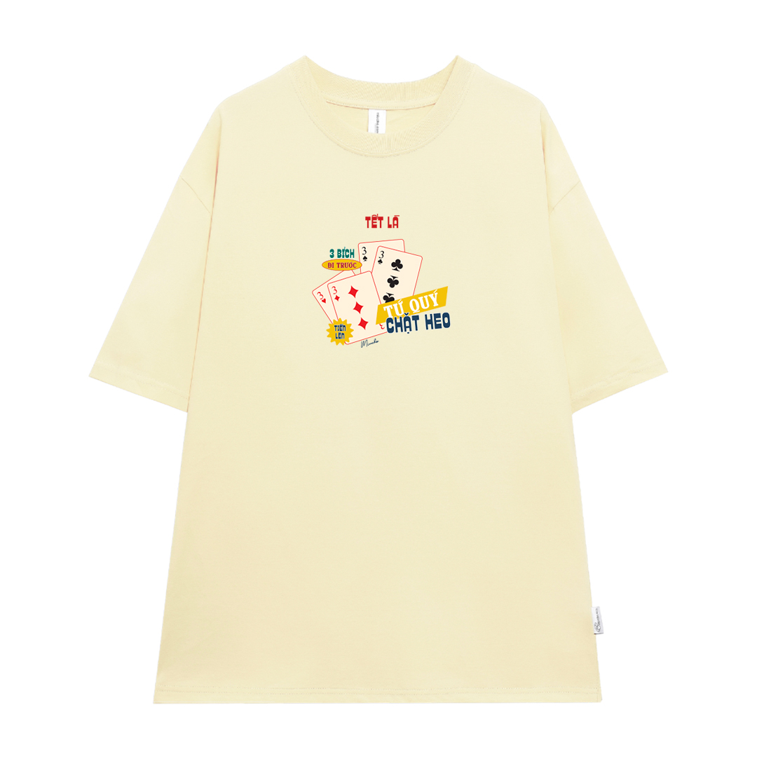 Áo thun TẾT LÀ form rộng cổ tròn chất vải cotton 4c thoáng mát Miucho BST in mix_thumbnail_7