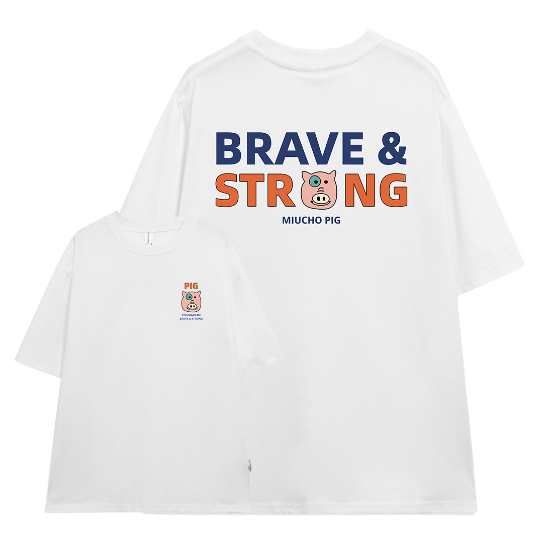 Áo thun nữ form rộng 12 con giáp tuổi Hợi ( tuổi heo) ATD431 Miucho cotton cổ tròn in graphic_thumbnail_0