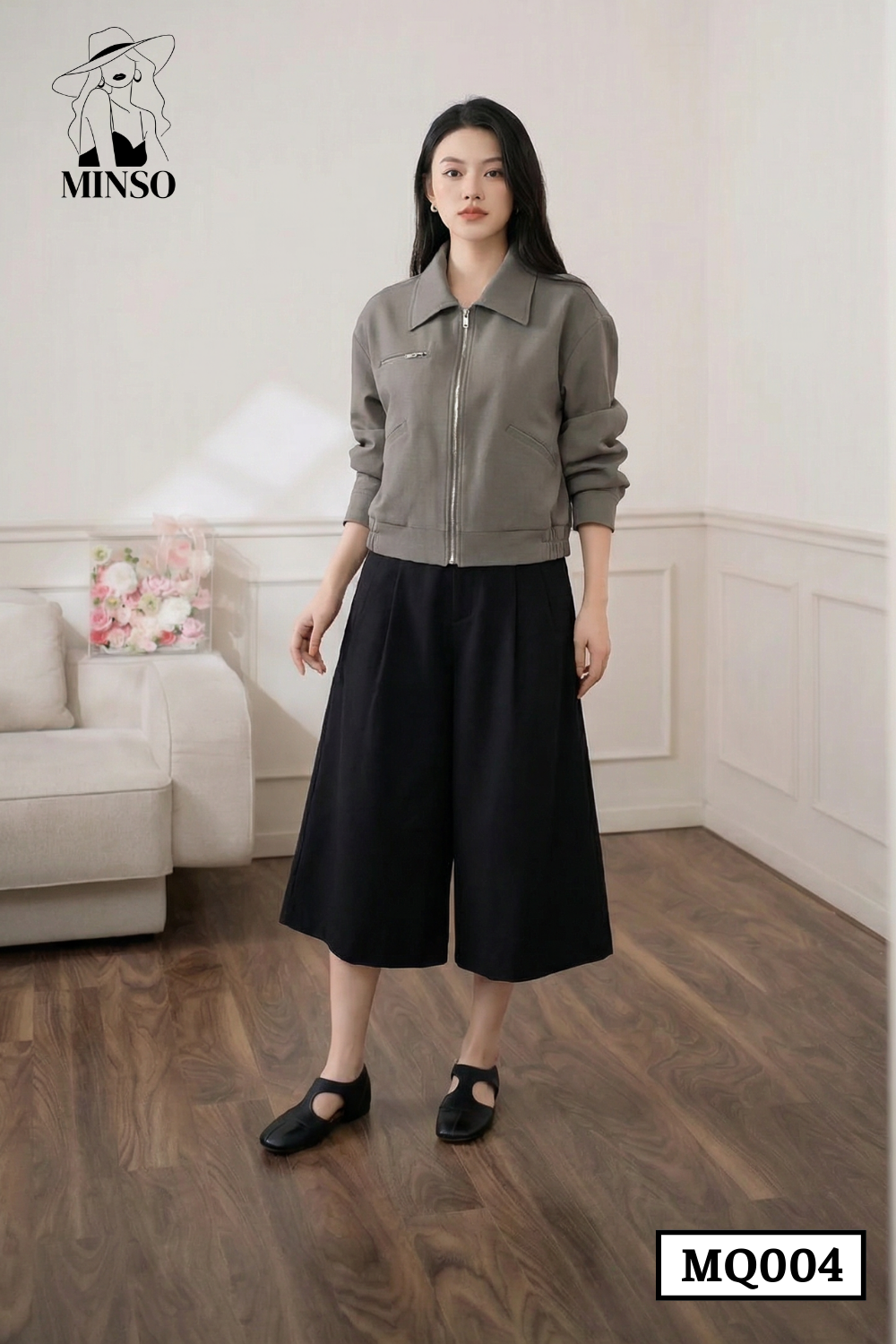 Quần culottes dáng suông ống rộng MQ004