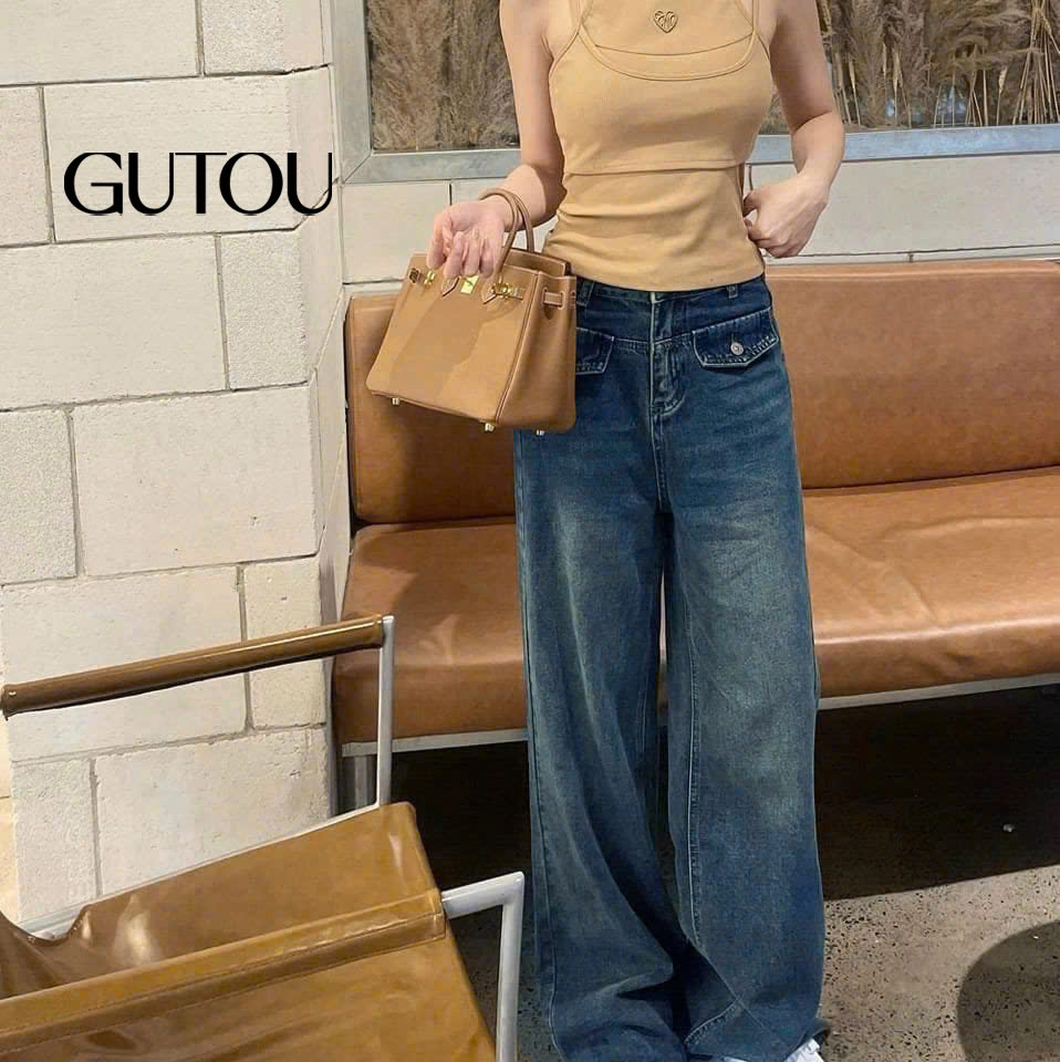 [ GUTOU ] Quần Jean Suông Classic Pocket_thumbnail_1