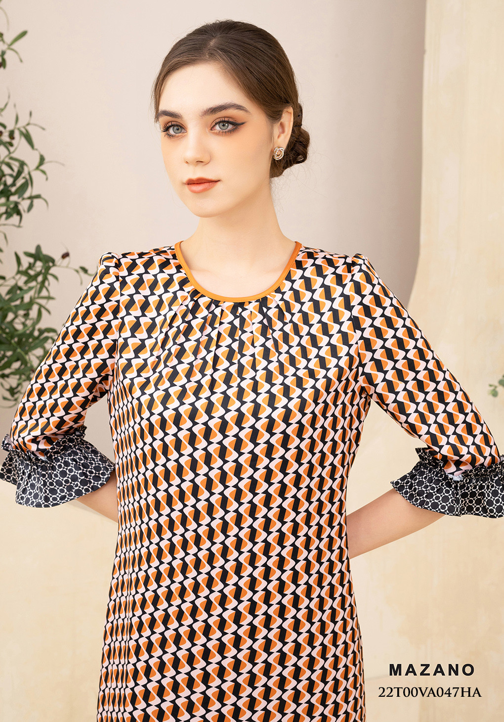 Đầm suông họa tiết bèo gấu trang trí_thumbnail_3