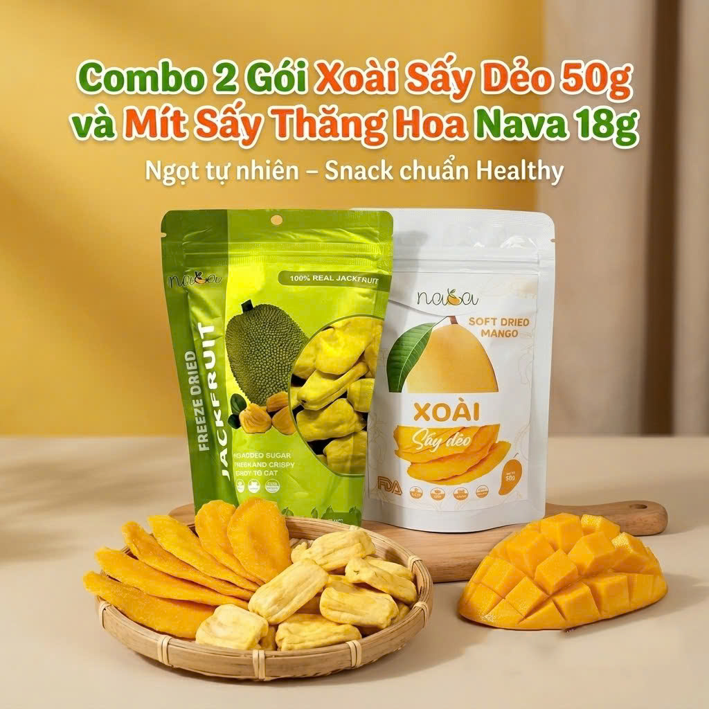COMBO 2 GÓI MÍT&XOÀI SẤY