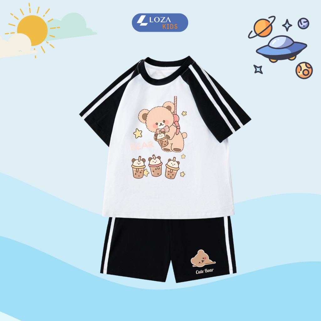 Đồ bộ trẻ em phối viền hình gấu Bear - Loza Kids BF258_thumbnail_5