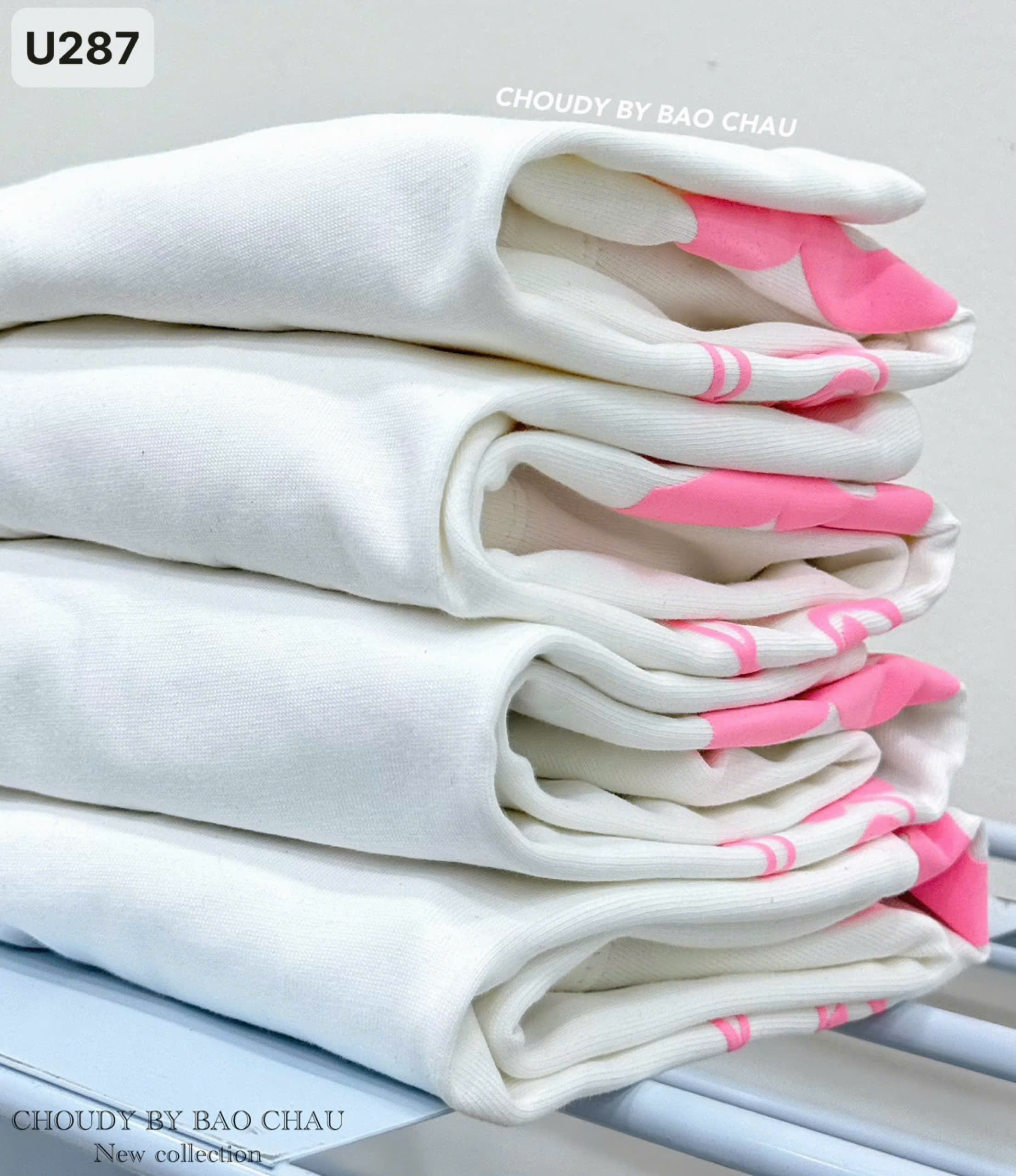 SALE U287 ÁO THUN TRẮNG CHỮ HỒNG_thumbnail_2