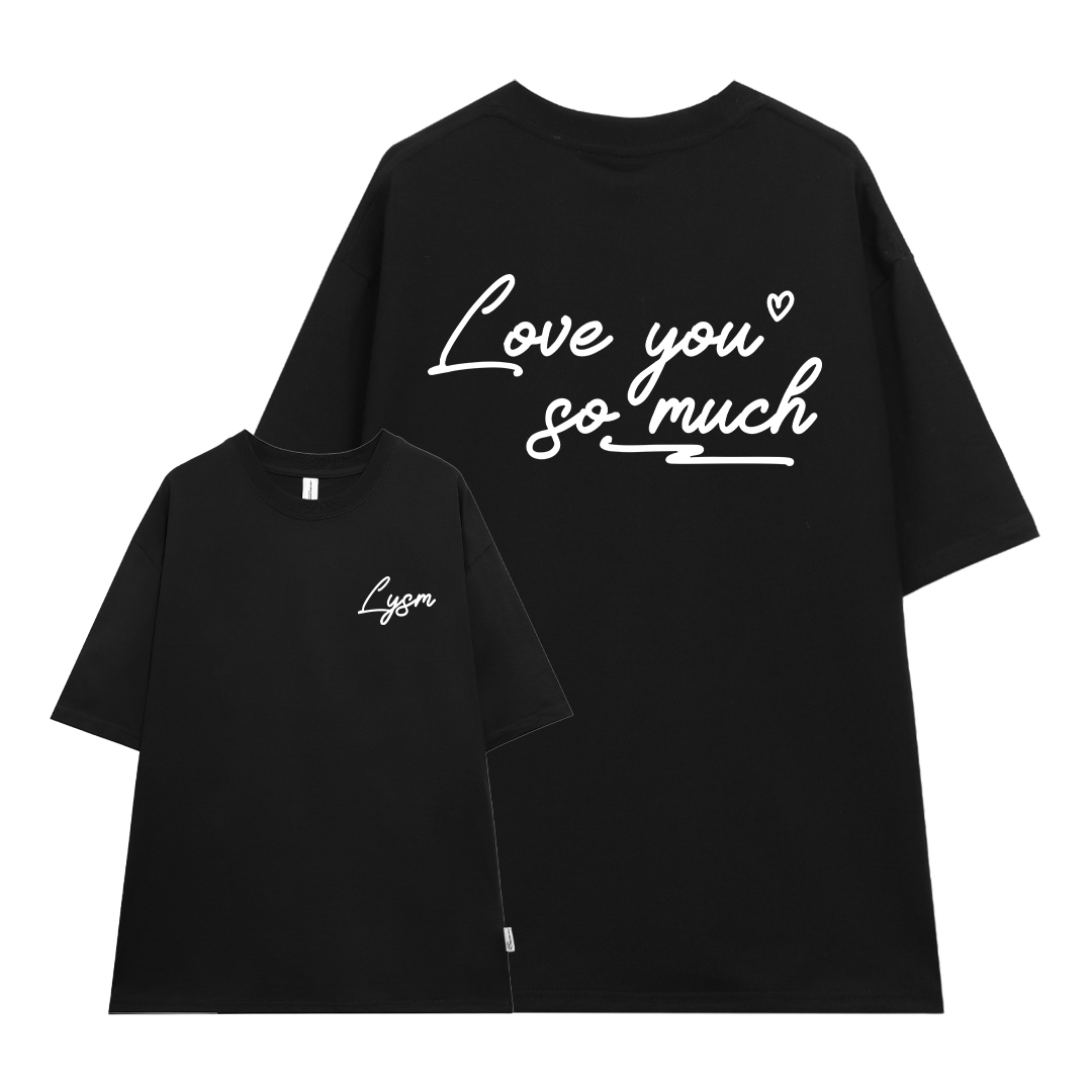 Áo thun cặp nam nữ LOVE YOU form rộng 1973 Miucho cổ tròn vải cotton 4c 220gsm thoáng mát in basic_thumbnail_7
