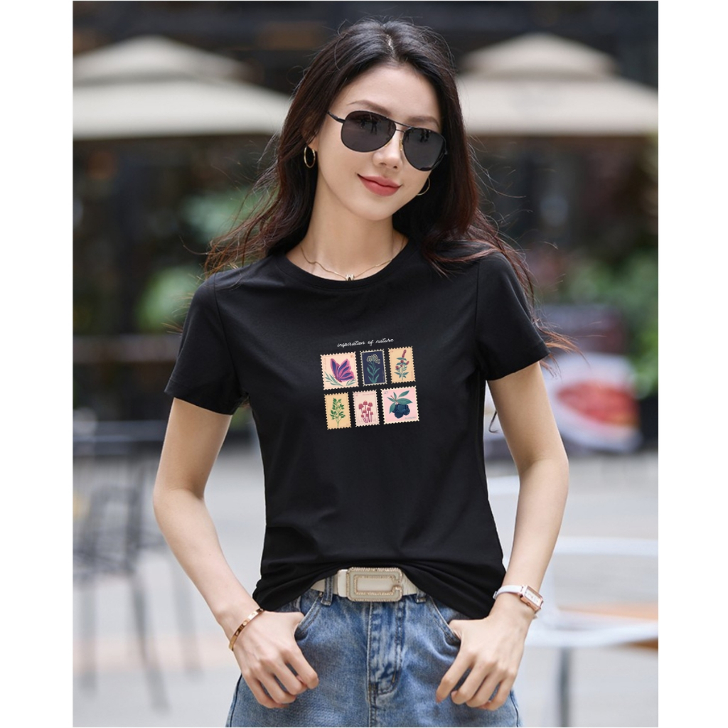 [Form vừa] Áo phông nữ 𝐋𝐎𝐙𝐀  phong cách Vintage, chất liệu thun cotton mã VT8222_thumbnail_4