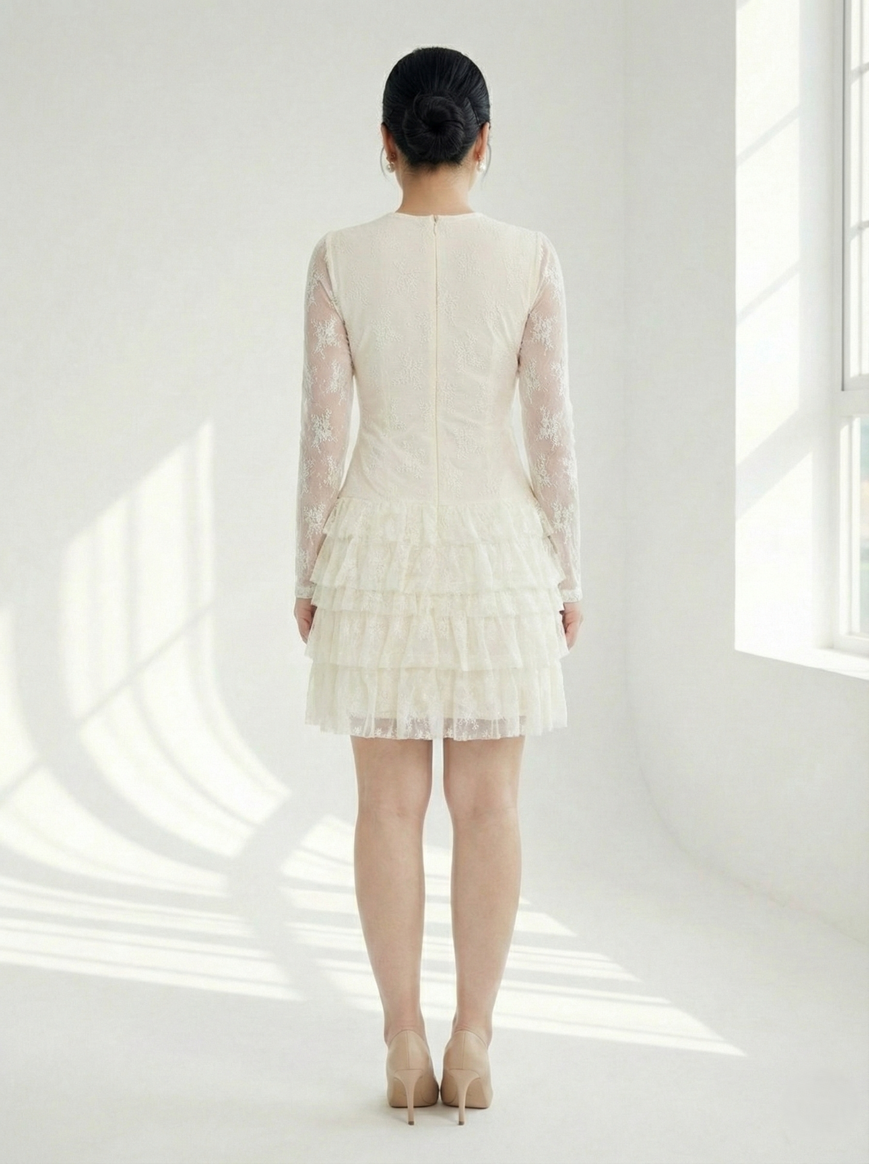 Đầm ren hoa nhún kiểu tầng bigsize DA172 dành cho nàng béo mập từ 55-95kg_thumbnail_13