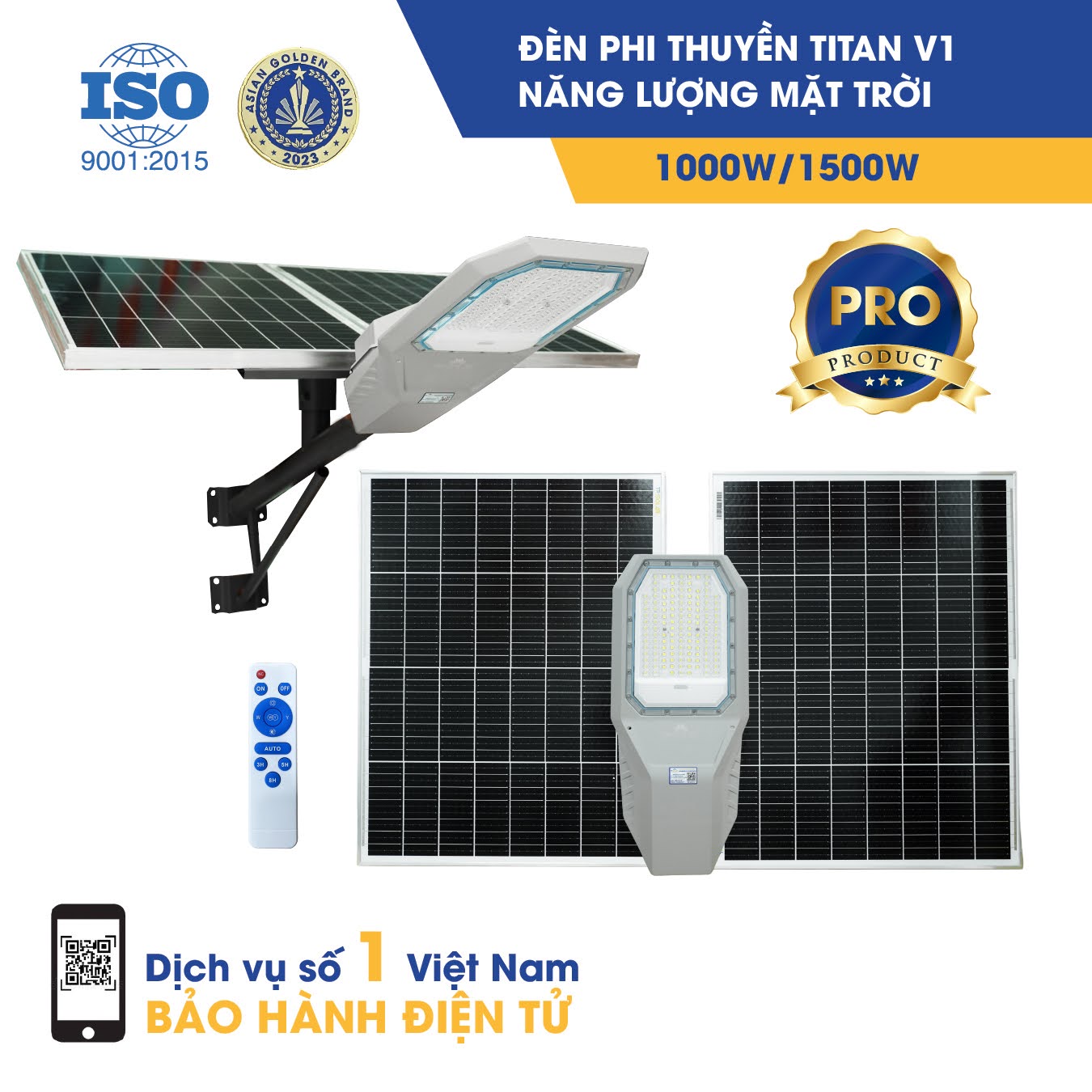 Đèn phi thuyền TITAN V1 năng lượng mặt trời TP SOLAR PRO PT21