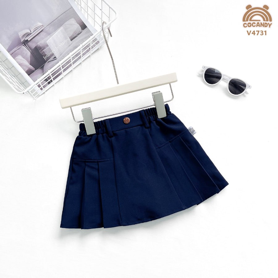 Chân váy xếp ly XANH THAN cạp chun_thumbnail_2