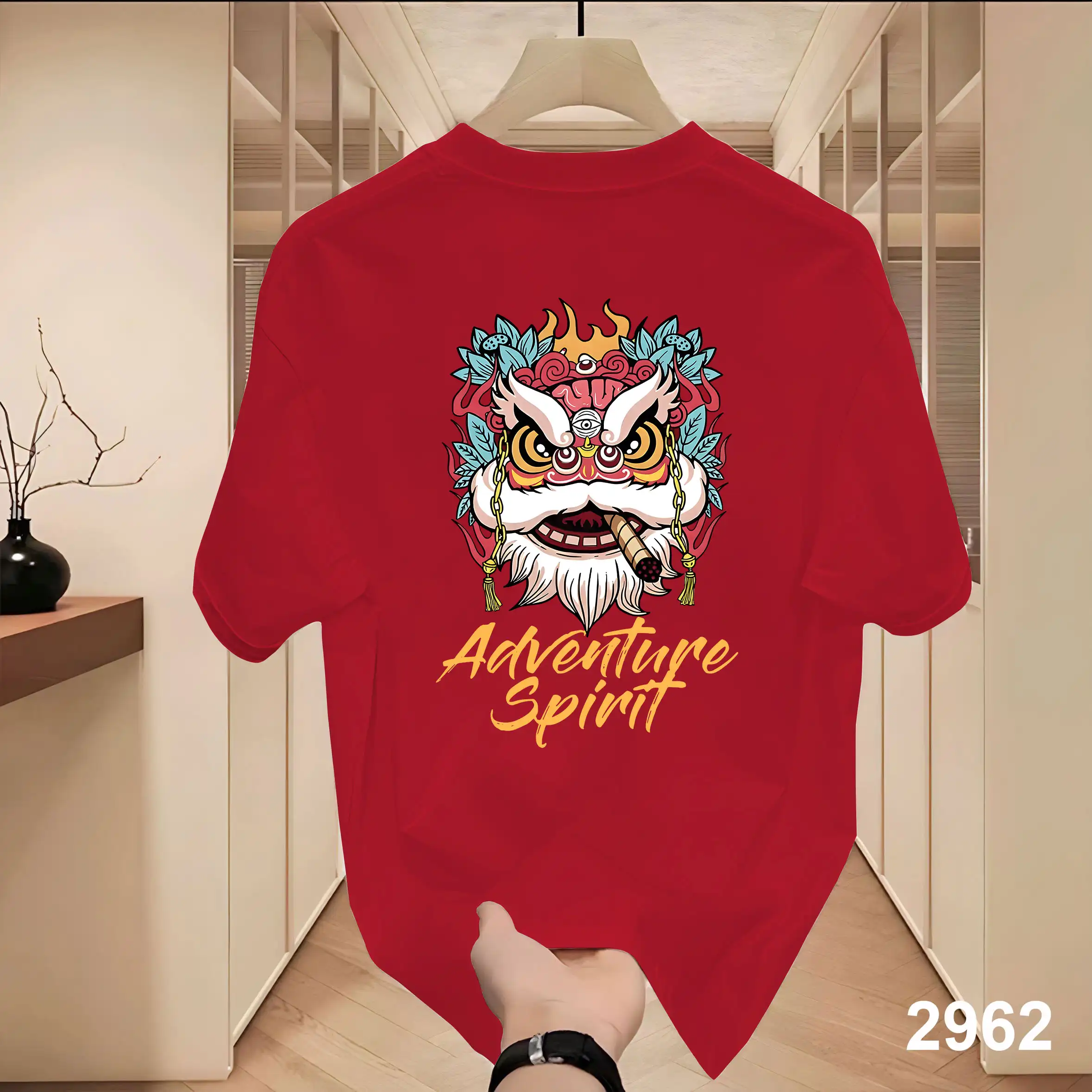 Áo thun nam form rộng Miucho Iconic thoáng mát trẻ trung Kỳ Lân in mix 2962_thumbnail_8