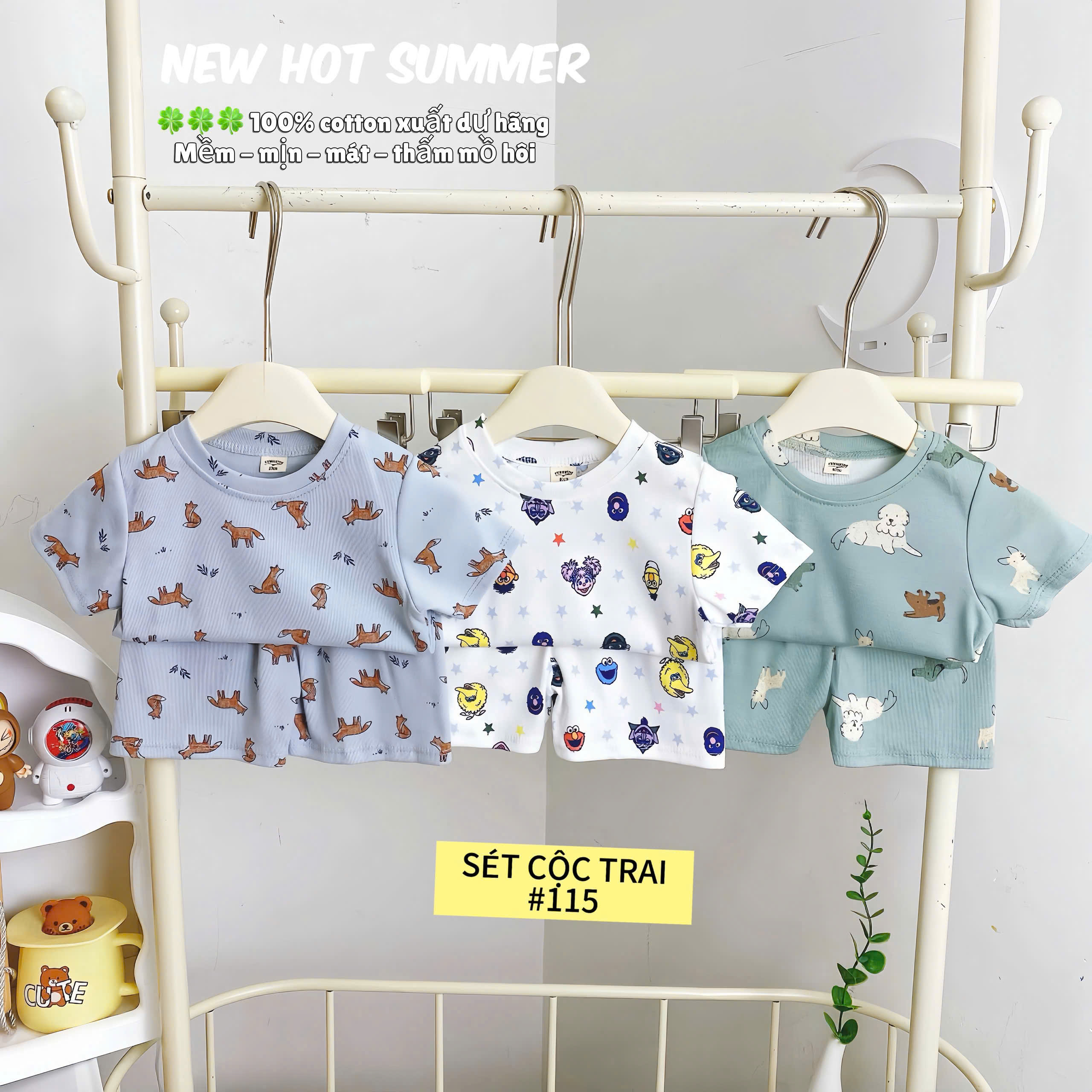 D53 SET 3 BỘ COTTON MIX NGẪU NHIÊN - A105.48
