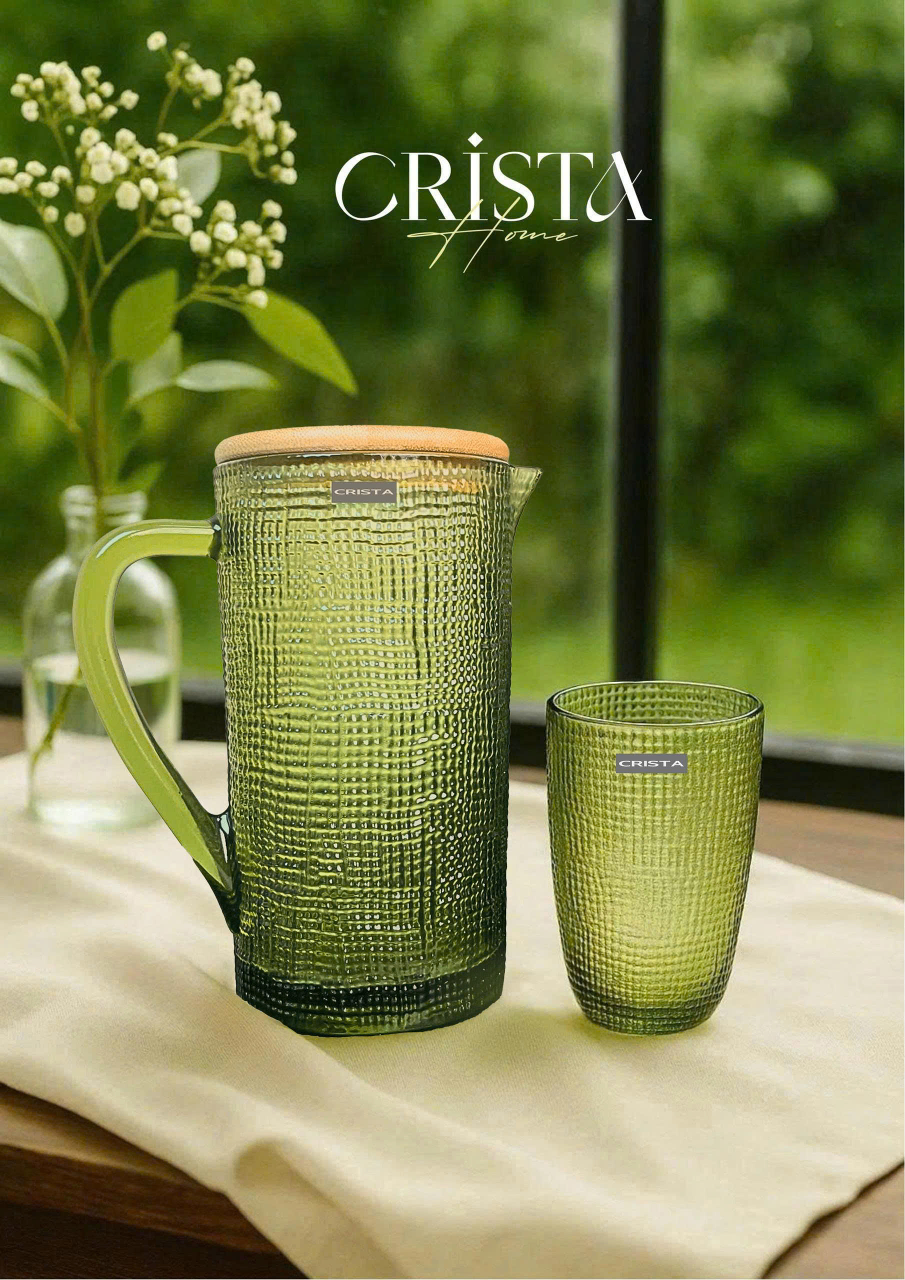 Bình thủy tinh CRISTA HOME vân lưới dập nổi 1000 ml_thumbnail_12