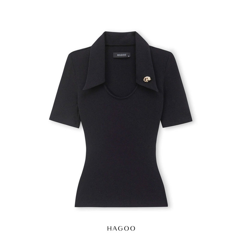 Áo thun cộc tay cổ Đức HAGOO