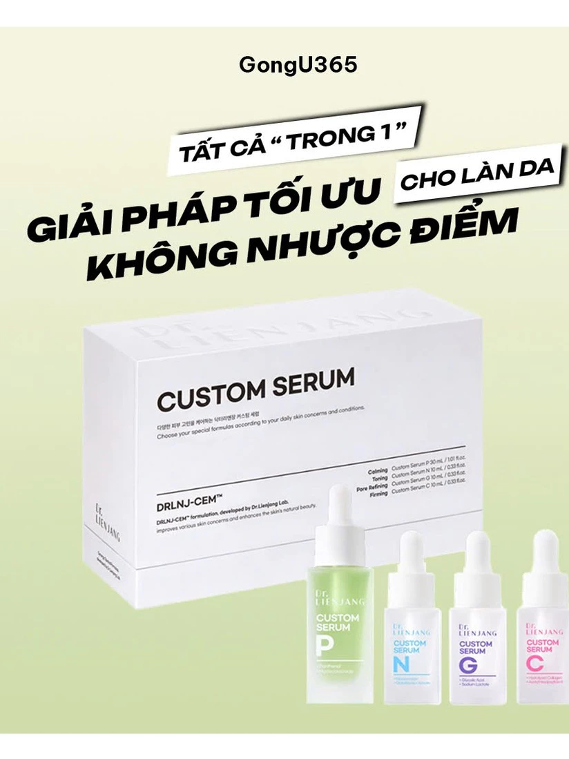DR LIENJANG CUSTOM SERUM - Bộ Tinh Chất 4in1 Chăm sóc da toàn diện - Panthenol, Niacinamide, Glycolic Acid, Peptide - [DLJ001]_thumbnail_8