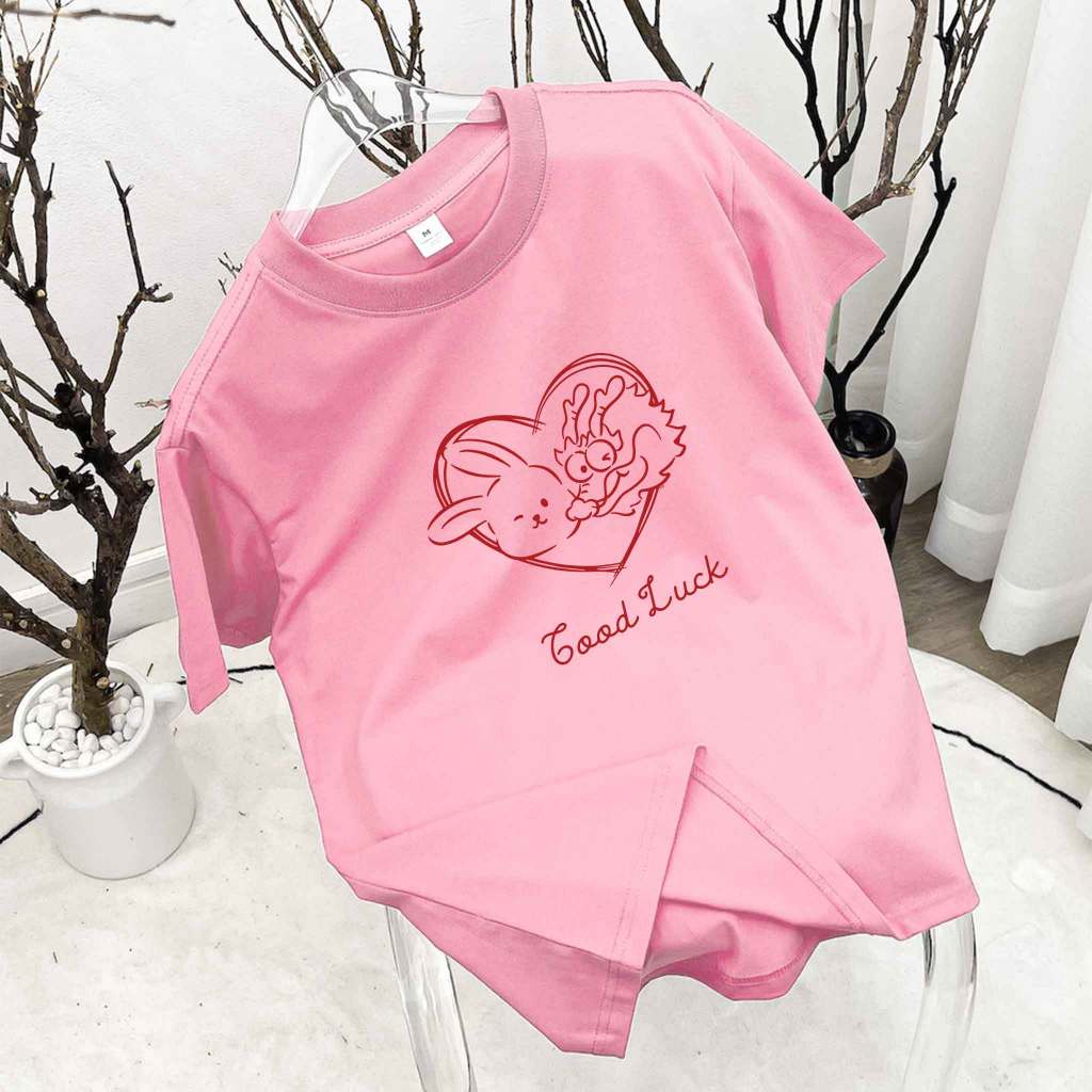 Áo thun nữ Tết form vừa regular ARD911 Miucho Chic cotton cổ tròn in artwork_thumbnail_12