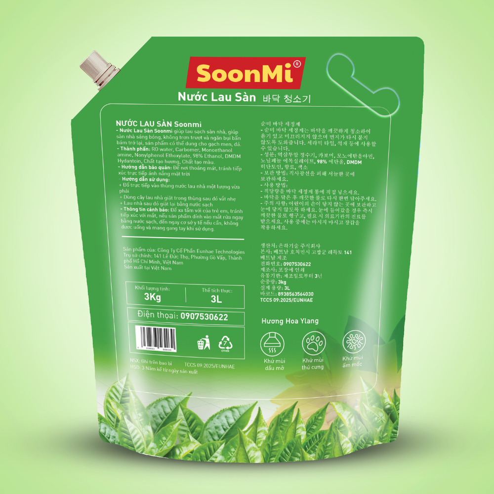 Nước lau sàn hương hoa Ylang Soonmi 3 Lít