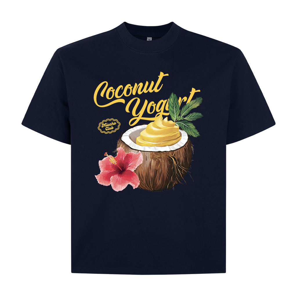 Áo thun boxy hè biển 2251 Miucho cổ tròn vải cotton 2c 250gsm đứng form in mix_thumbnail_8