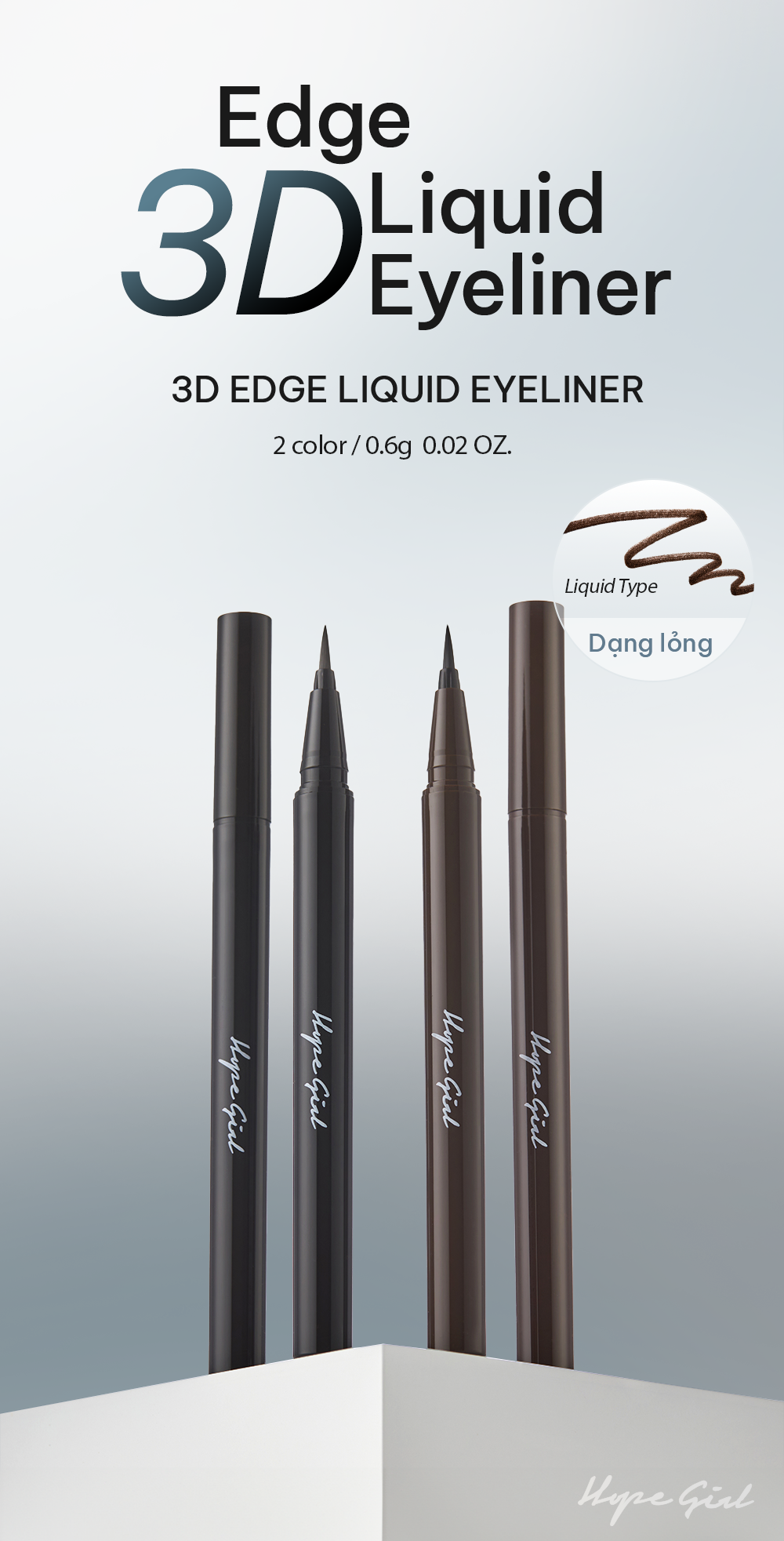 HOPE GIRL 3D EDGE LIQUID EYELINER - Kẻ Mắt Chống Trôi Sắc Nét - Không Chứa Tar Pigment - 0.1mm / 2 Màu - [HG001]_thumbnail_1