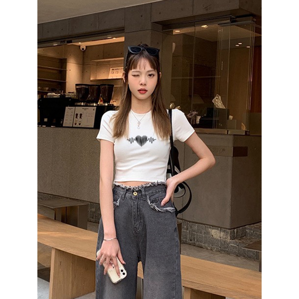 Áo croptop nữ form ôm -Áo thun kiểu dáng ngắn croptop LOZA G0113_thumbnail_3
