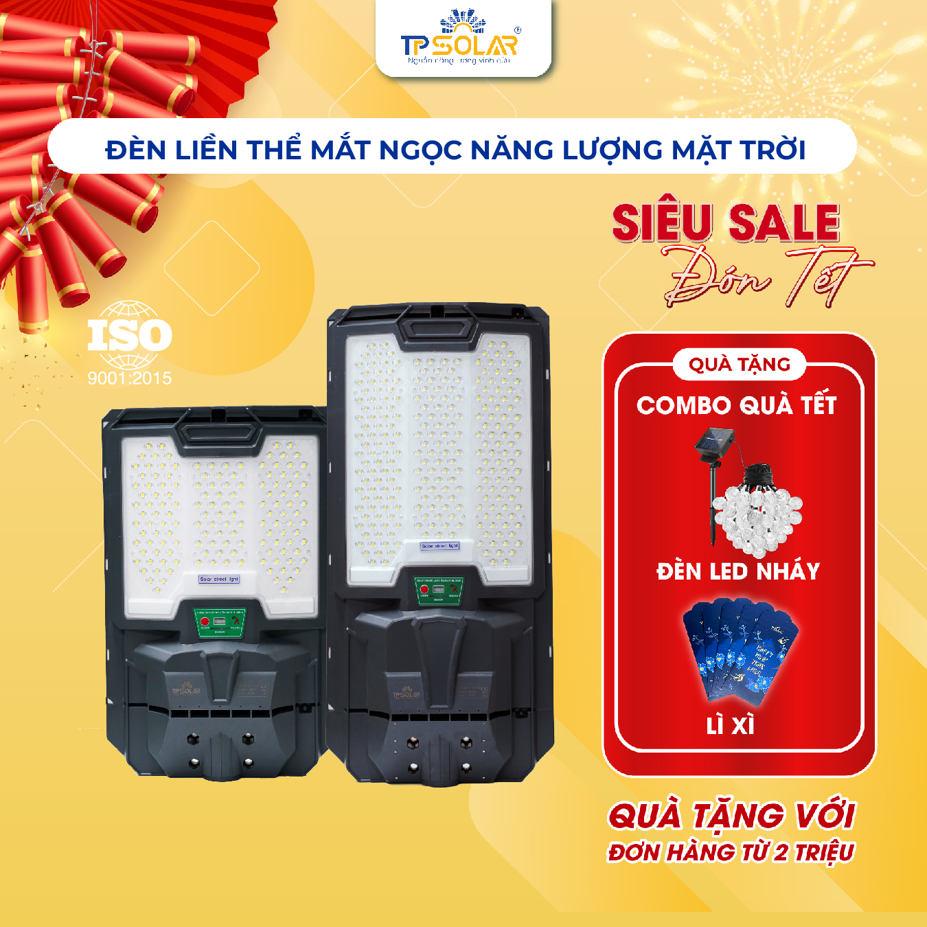 Đèn đường liền thể cao cấp ba mặt LED mắt ngọc (TP.LT11.500 / TP.LT11.800)