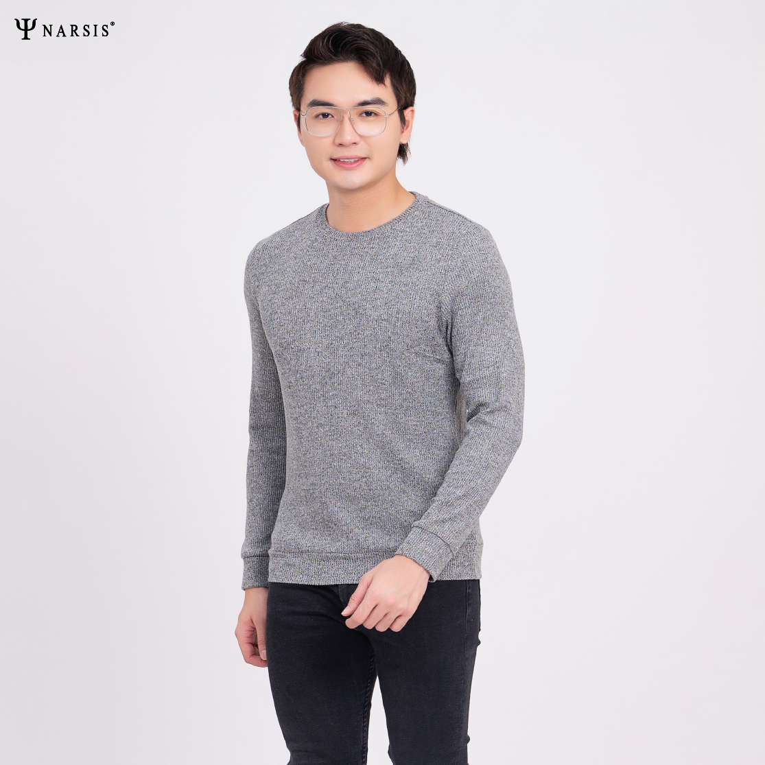 ÁO THU ĐÔNG NAM D0025 NARSIS VẢI LEN COTTON ẤM ÁP, THOÁNG MÁT, GIỮ ẤM TỐT, MỀM MẠI_thumbnail_1