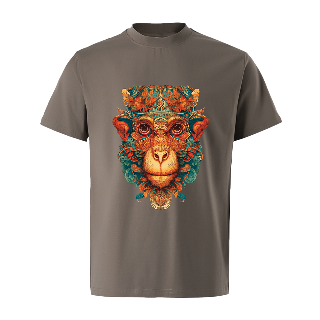 Áo thun nam form rộng ATD485 12 con giáp tuổi thân ( tuổi khỉ) Miucho Iconic cotton cổ tròn in graphic_thumbnail_11