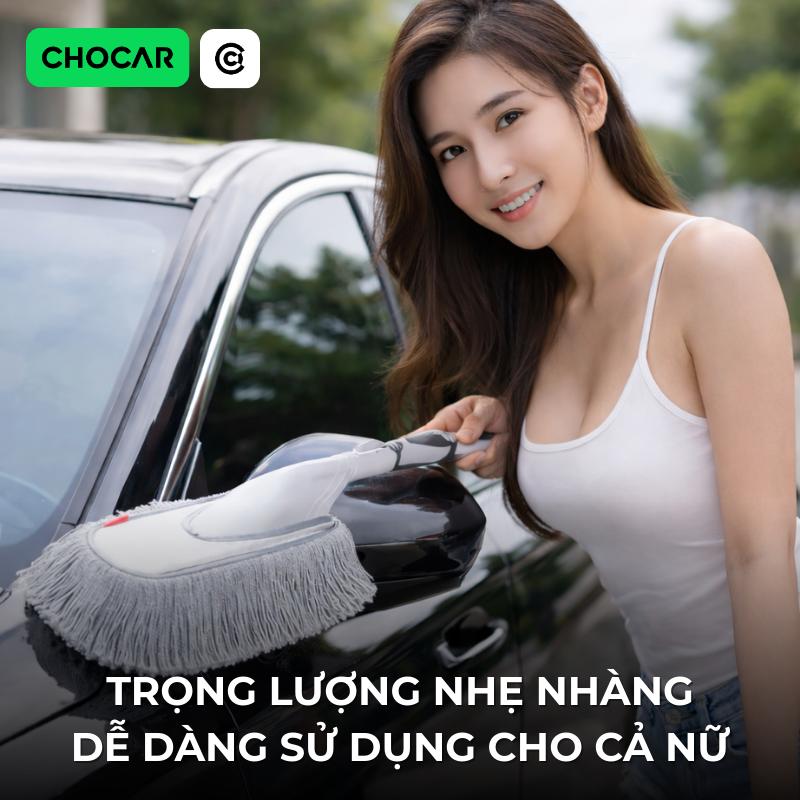 CHOCAR Chổi quét bụi xe ô tô gấp gọn có hộp bảo quản; Lông chải mềm phủ sáp tuyết cao cấp; Chổi cầm tay vệ sinh xe sạch nhanh_thumbnail_4