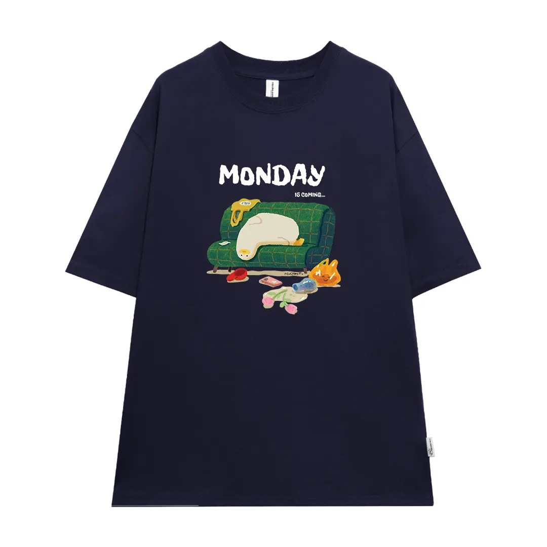 Áo thun nam form boxy Miucho Club chất vải dày dặn thoáng mát Monday in mix 2873_thumbnail_10