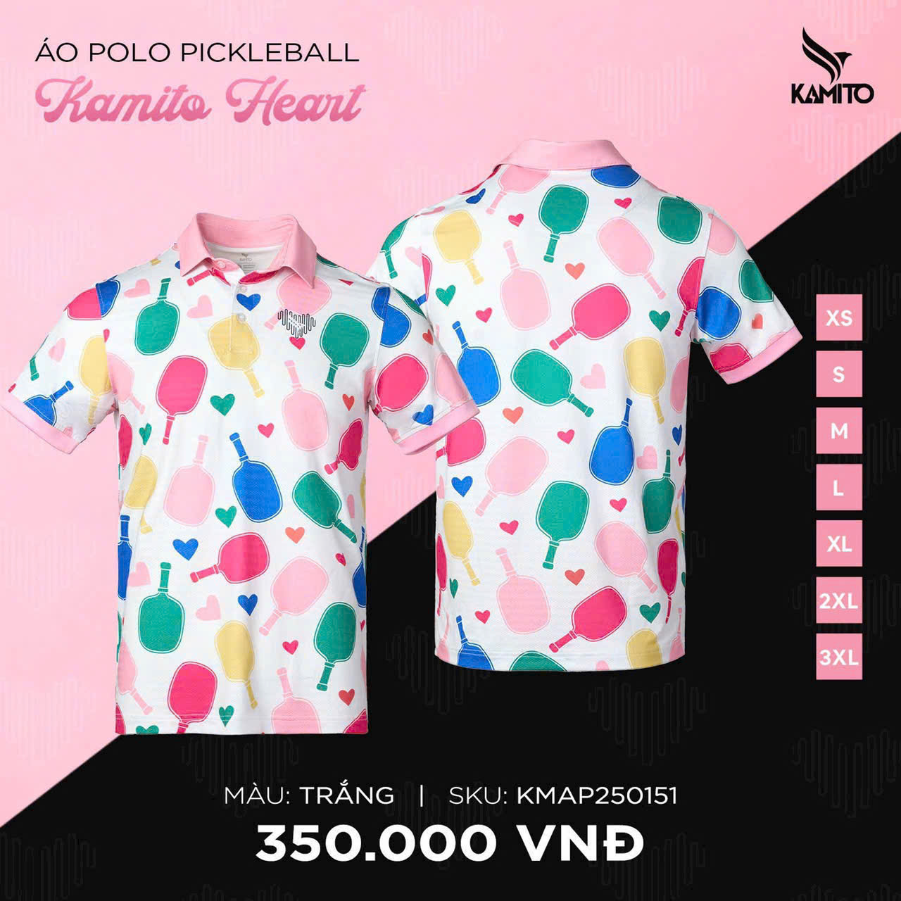 Áo POLO PICKLEBALL Kamito Heart - Chính hãng (chỉ nhận đặt từ 5 áo)_thumbnail_1