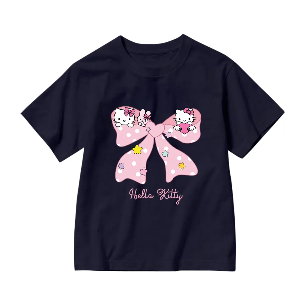 Áo thun bé gái form rộng Kado vải cotton thoáng mát mềm mại Hello Kitty hình nơ siêu cute 2881_thumbnail_13