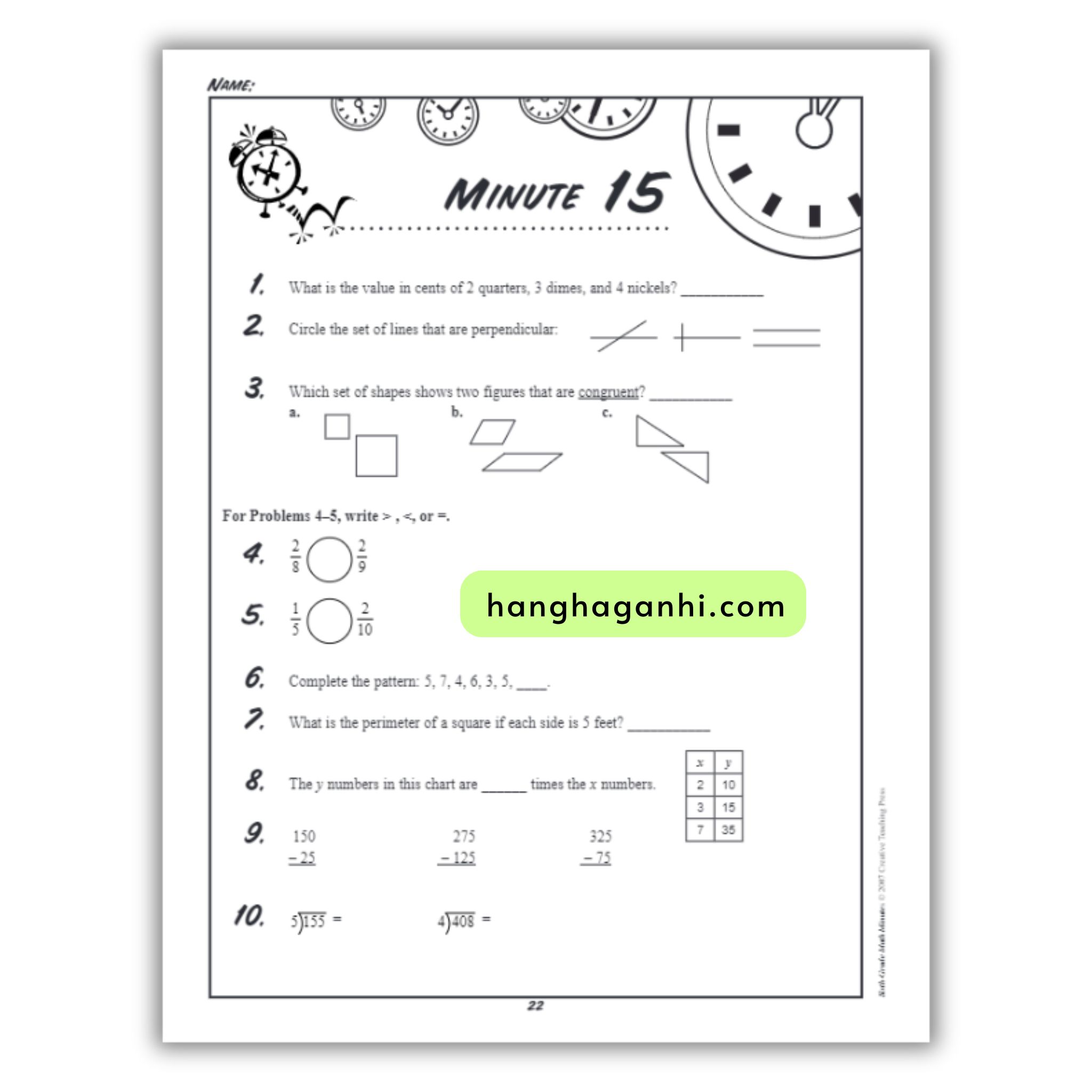 Math Minutes Grade 6- Sách Toán Tiếng Anh cho bé lớp 6_thumbnail_3