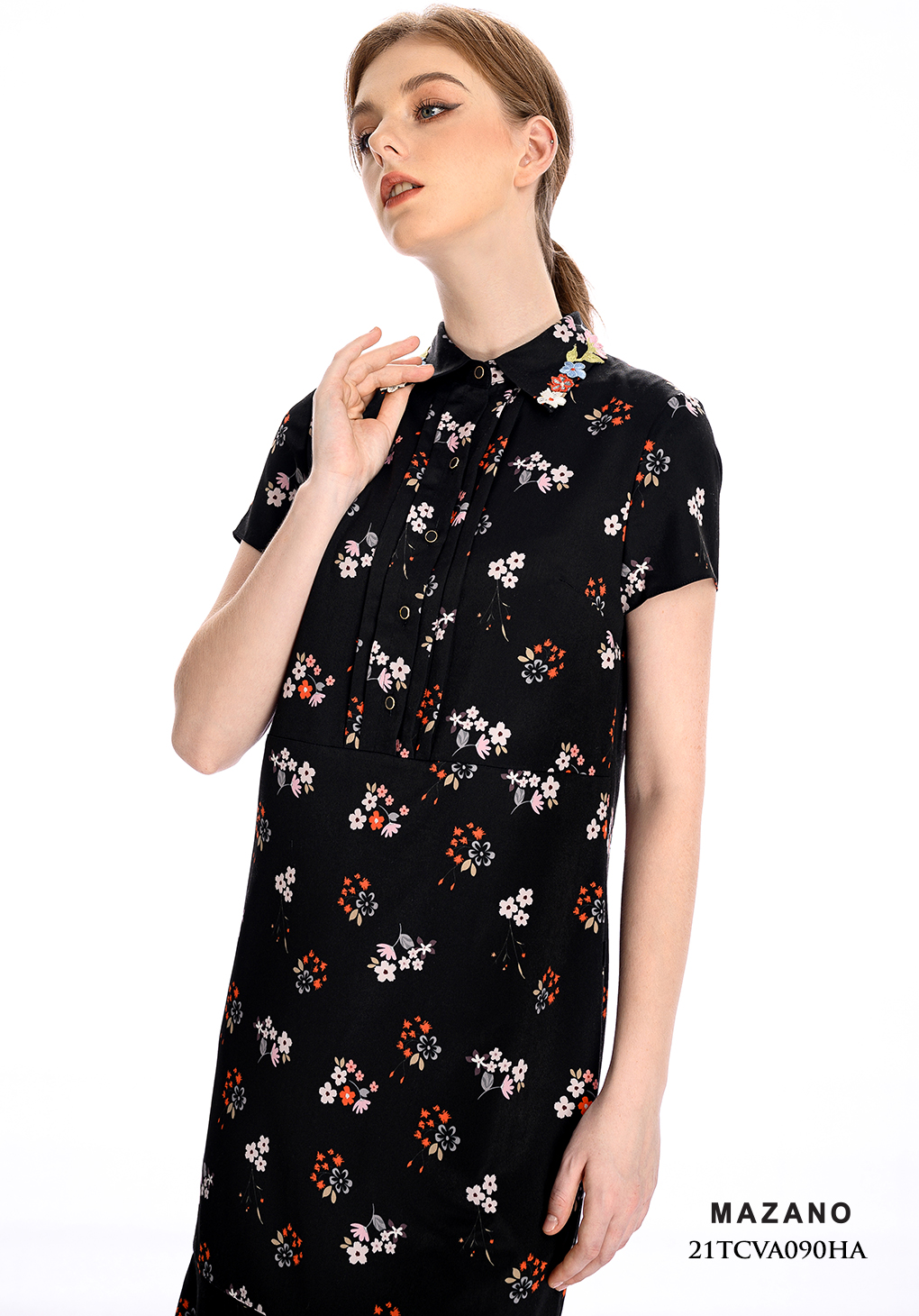 Váy sơ mi suông nền đen họa tiết suông chân bèo_thumbnail_4