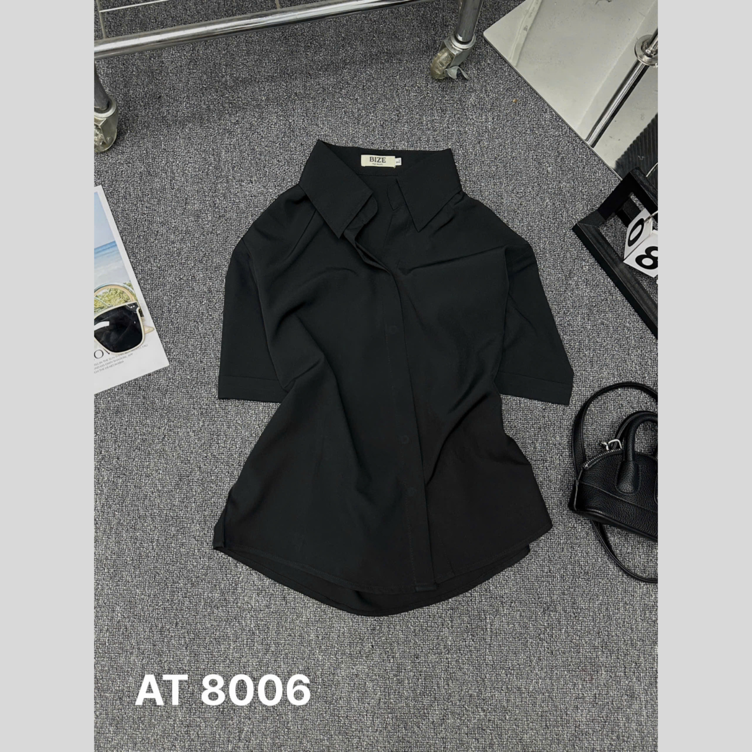 Áo sơ mi tay ngắn kiểu basic bigsize AT8006 dành cho nàng béo mập từ 55-90kg_thumbnail_3