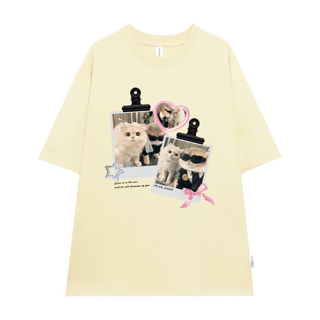 Áo thun cặp nam nữ form rộng 1946 Miucho cổ tròn vải 4c cotton 220gsm thoáng mát in mix_thumbnail_0