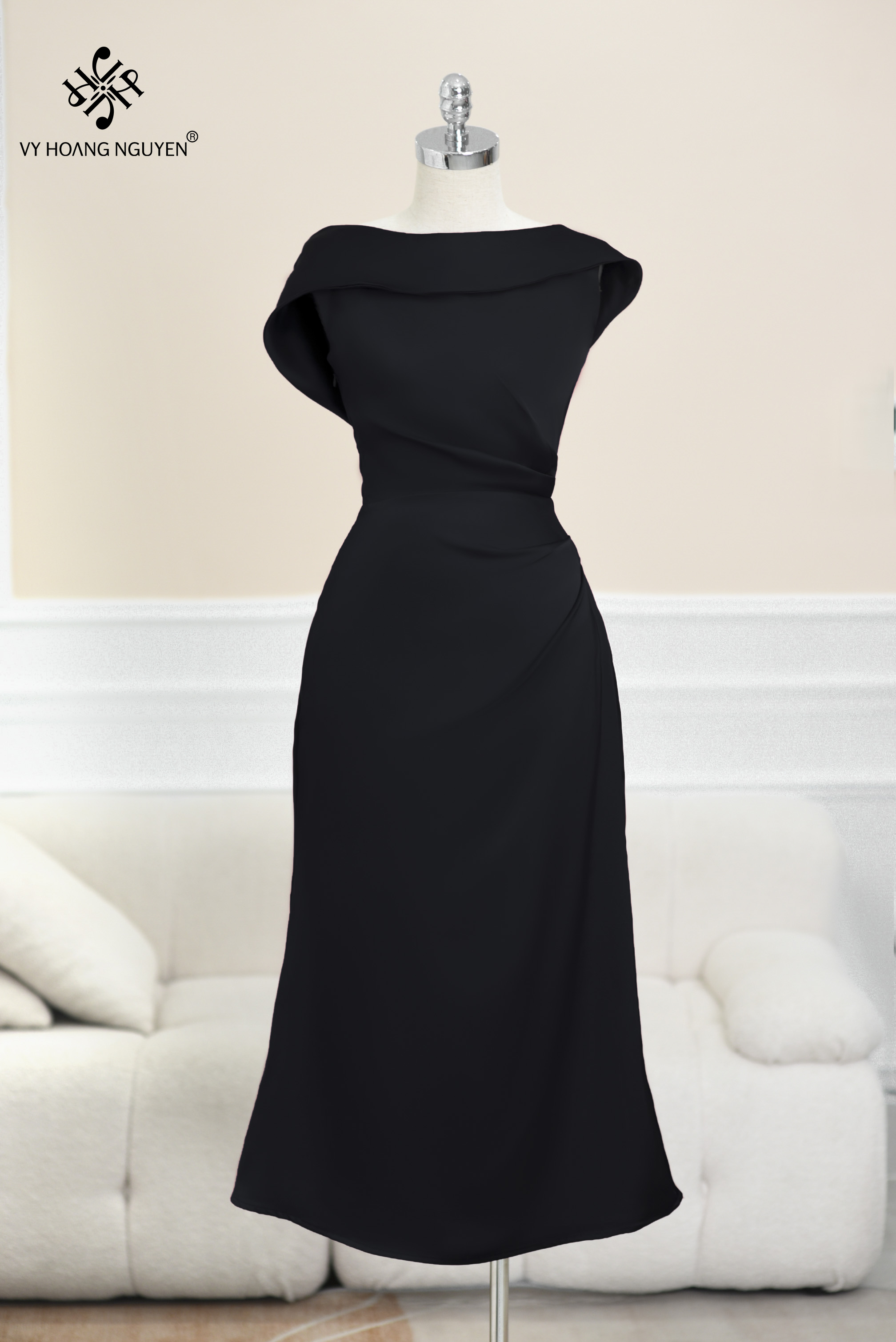 Đầm Lụa Đuôi Cá Trùm Vai Lệch_thumbnail_18