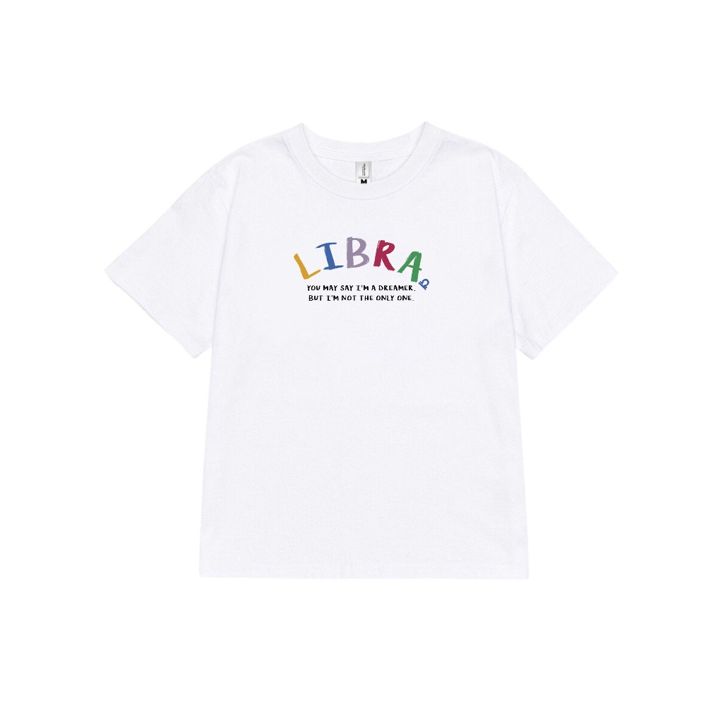 Áo baby tee ABD362 cung hoàng đạo Thiên Bình LIBRA Miucho cotton cổ tròn in typography