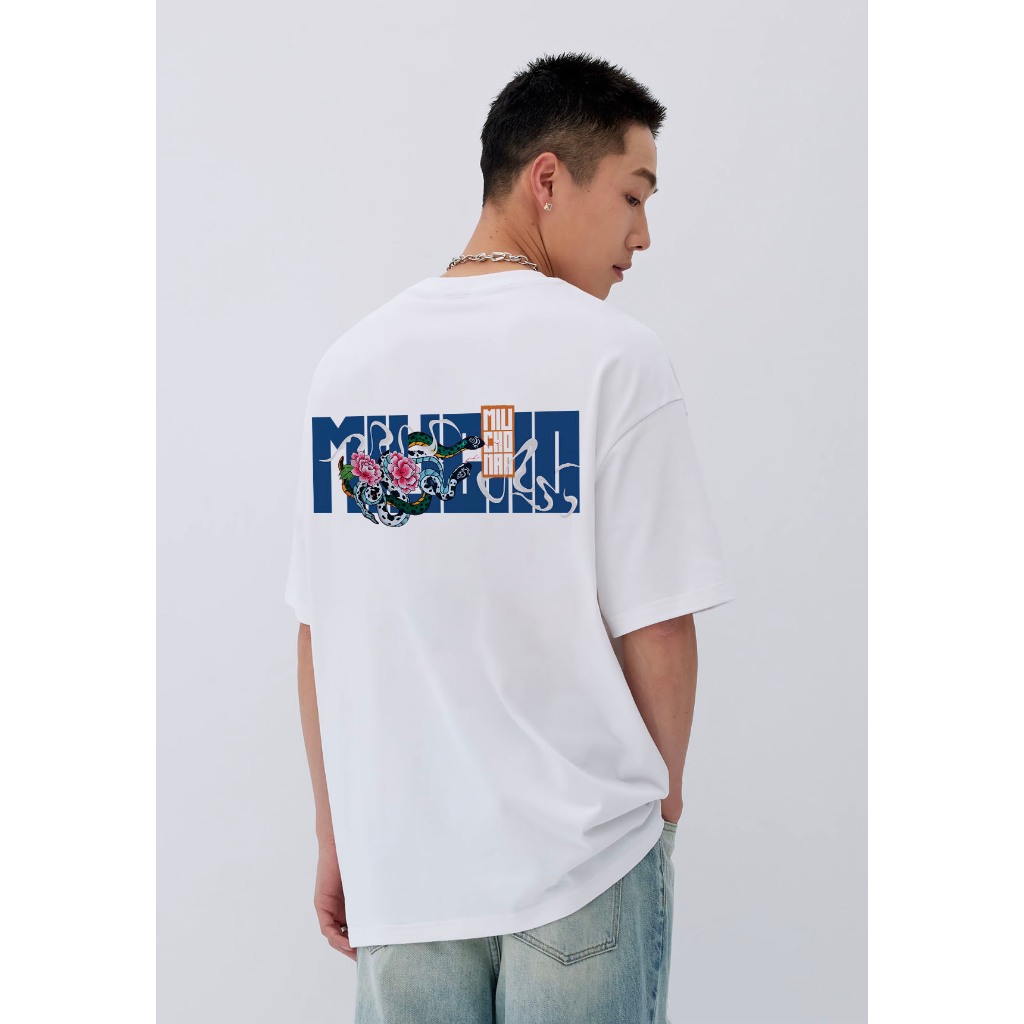 Áo thun nam form rộng 12 con giáp tuổi Tị ( tuổi rắn) ATD443 Miucho Man cotton cổ tròn ingraphic_thumbnail_4
