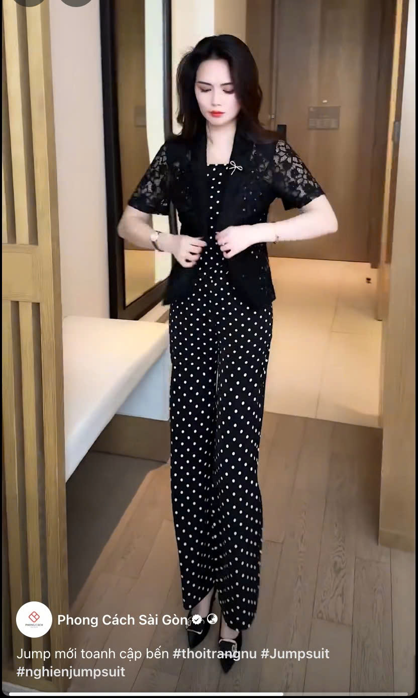 Set Jump phối áo vest ren cao cấp