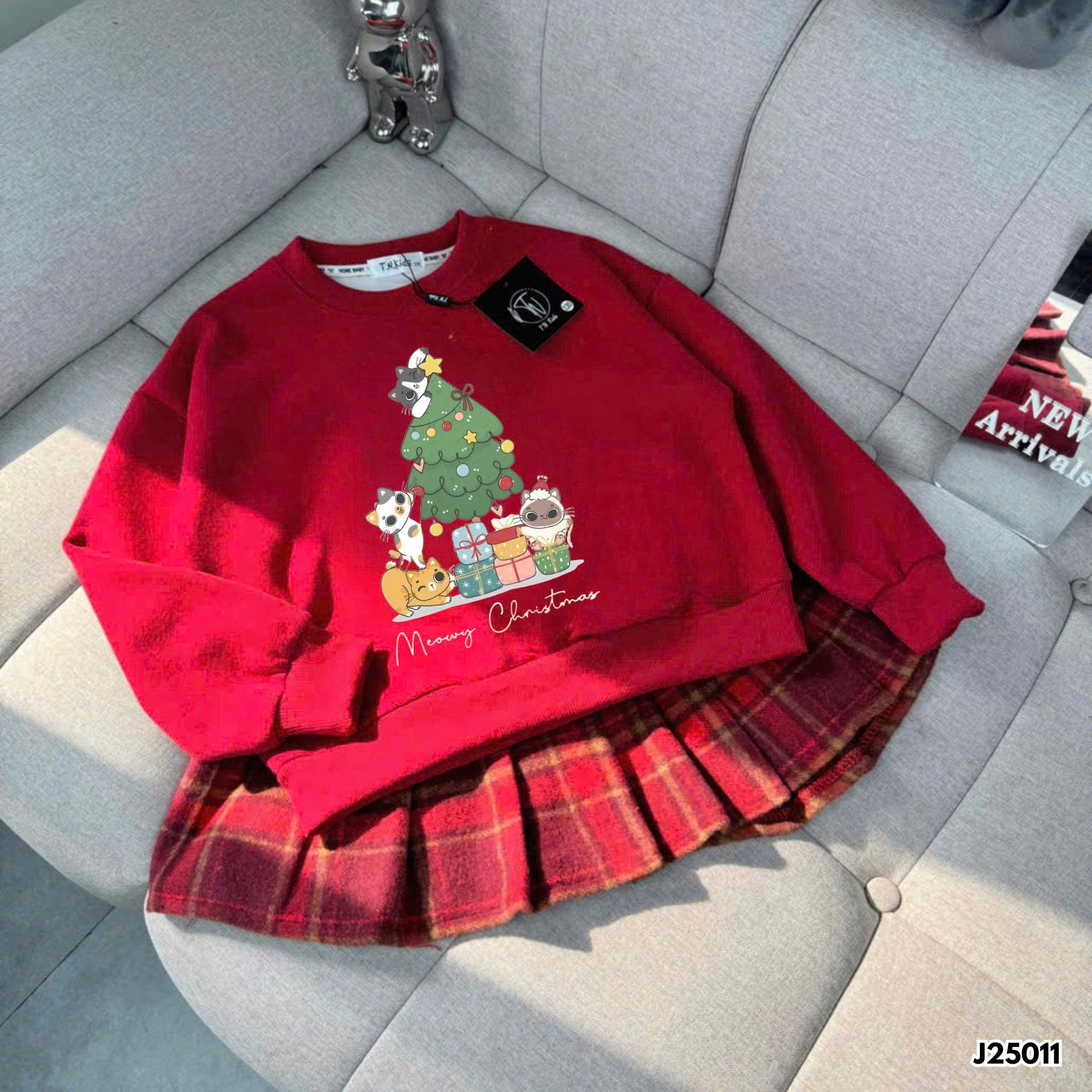 [F78] Bộ cv nỉ Noel TENO dành cho bé gái 22-52 kg