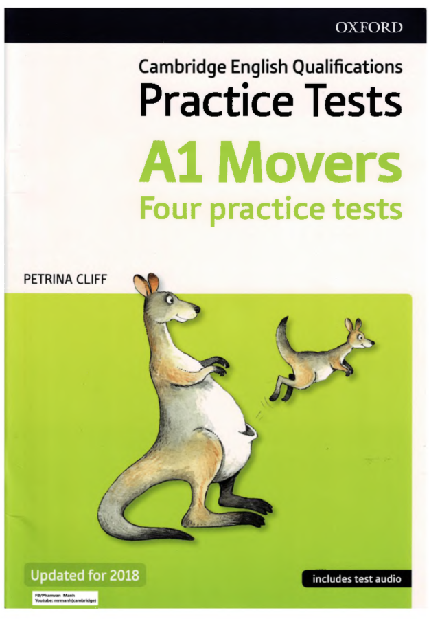 Four Practice Tests Starters, Movers, Flyers Bản in màu laser, tặng kèm file nghe_thumbnail_1