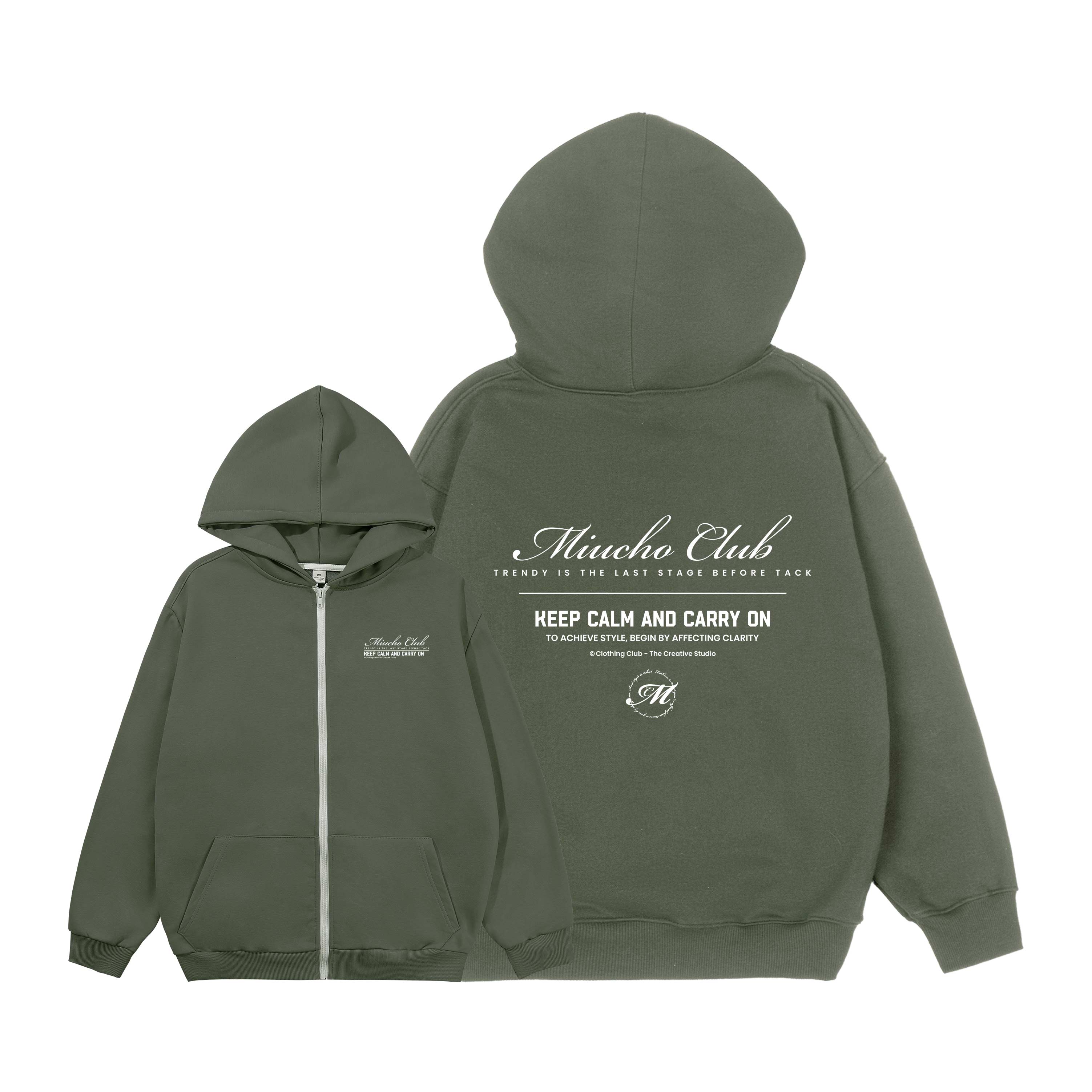 Áo hoodie zip nam local brand form rộng HZD1585 Miucho Club vải nỉ chân cua dày dặn mũ rộng in basic_thumbnail_13