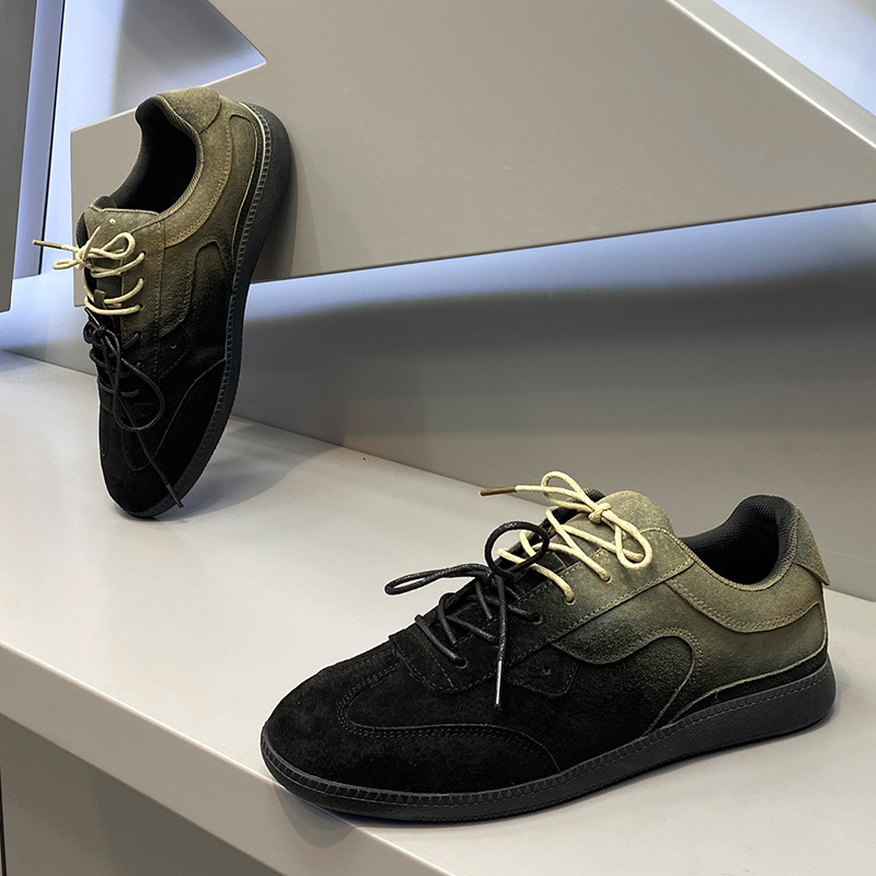 GA184 – Giày thể thao nam da lộn màu chuyển sắc, đế mềm, phong cách cổ điển – phiên bản 2025