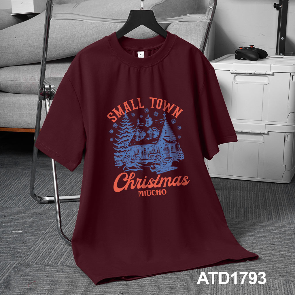 Áo phông nam giáng sinh noel form rộng cổ tròn vải cotton thoáng mát 1793 Miucho Iconic in mix_thumbnail_3