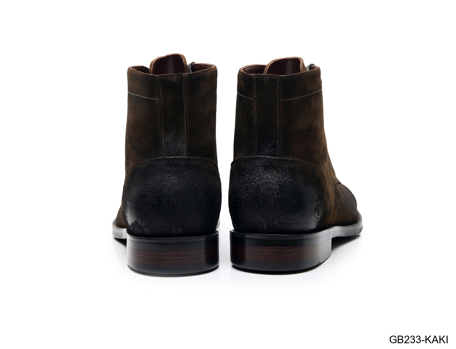 GB233 - Giày Boots Martin Nam Da Bò Phong Cách Anh, Đế Cao Su Chống Trượt, Màu Đen Kaki_thumbnail_27